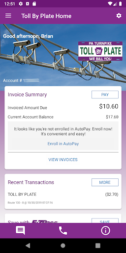 Captura de pantalla de PA Toll Pay