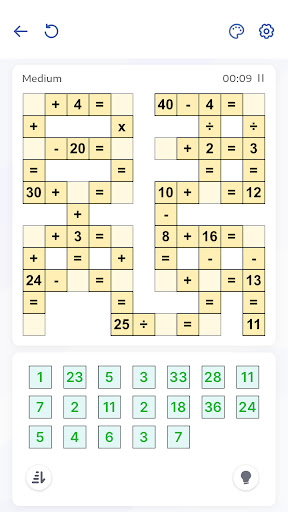 Mathematik-Puzzles - Crossmath Screenshot