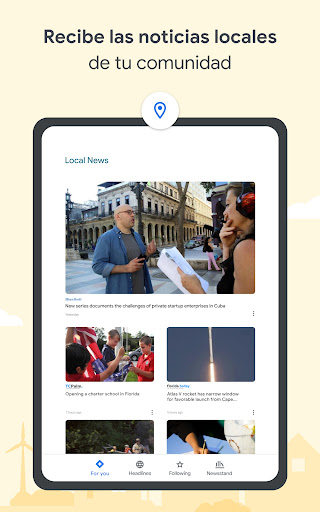 Captura de pantalla de Google News