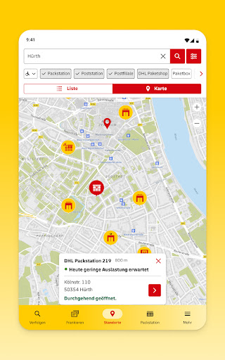 Post & DHL Screenshot
