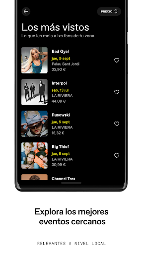 Captura de pantalla de DICE: Eventos en directo