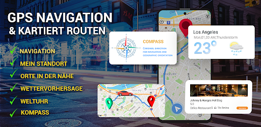 GPS-Karten-Sprachnavigations Screenshot