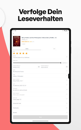 Bookshelf-Virtuelle Bibliothek Screenshot
