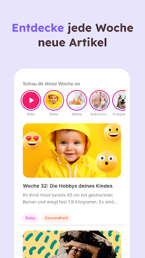 Schwangerschafts-App - Momly Screenshot