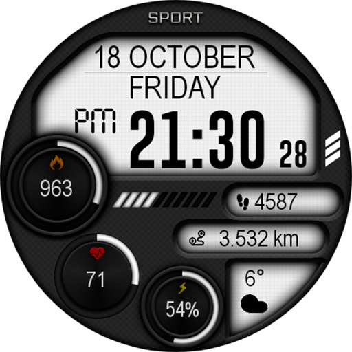 Captura de pantalla de Digital Iwasa Watch Face