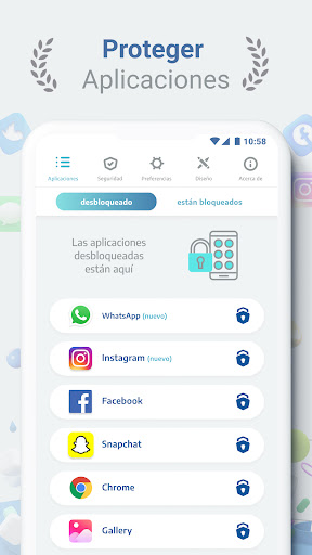 Captura de pantalla de AppLock - Bloqueo Aplicaciones