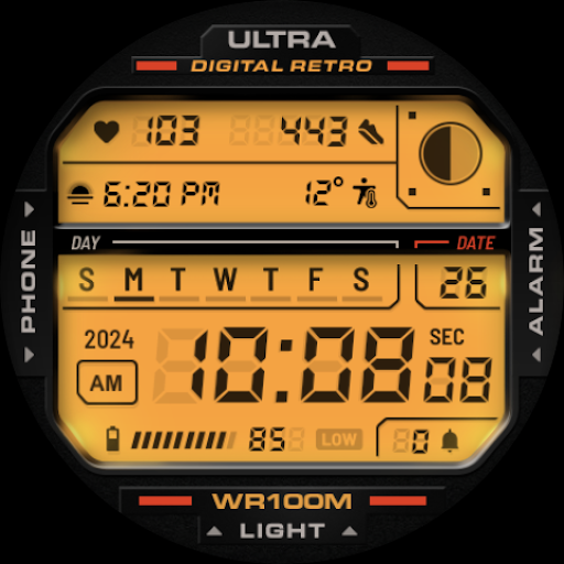Captura de pantalla de ULTRA Digital Retro watch face