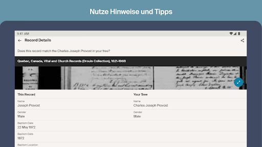 Ancestry: Familie und DNA Screenshot