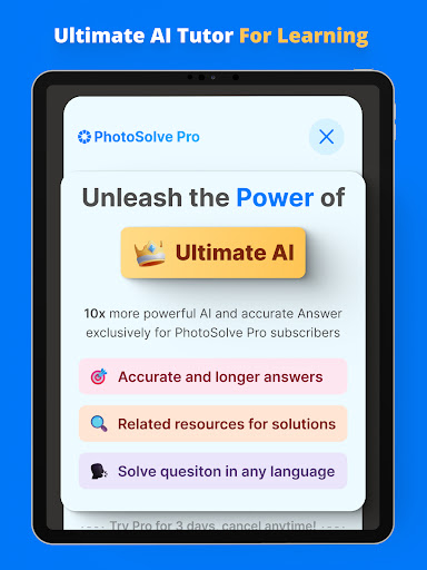 Captura de pantalla de PhotoSolve: AI Homework Helper