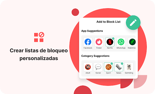 Captura de pantalla de BlockSite: evita distracciones