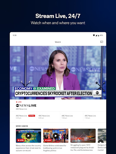 Captura de pantalla de ABC News: Breaking News Live