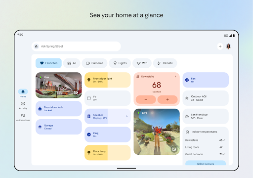 Captura de pantalla de Google Home