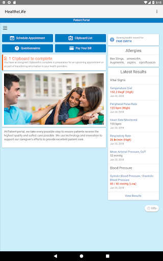 Captura de pantalla de HealtheLife