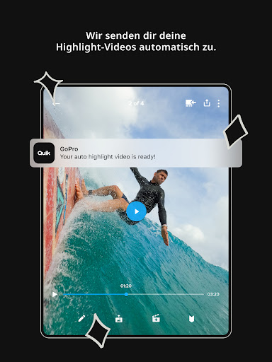 GoPro Quik: Video-Editor Screenshot