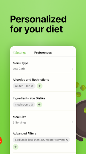 Captura de pantalla de Mealime Meal Plans & Recipes