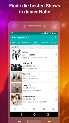 Bandsintown Concerts Screenshot