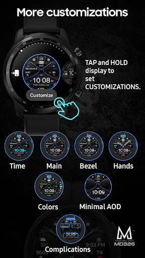 Captura de pantalla de MD326 3D Modern Watch Face