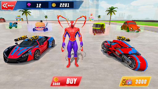Captura de pantalla de Spider Robot Hero Car Games
