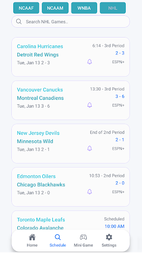 Live Scores : NFL NCAA NBA MLB screenshot