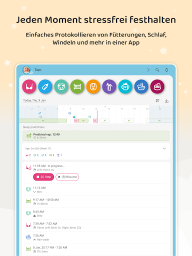 Baby Daybook - Stillen App Screenshot