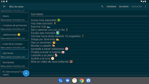 Captura de pantalla de Bloc de notas - notas simples