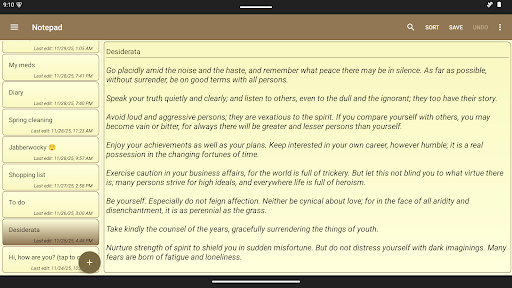 Notepad - simple notes screenshot