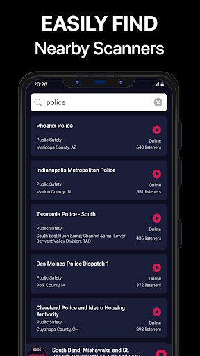 Captura de pantalla de Police Scanner Pro - App