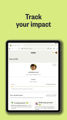 Ecosia: Search to plant trees screenshot