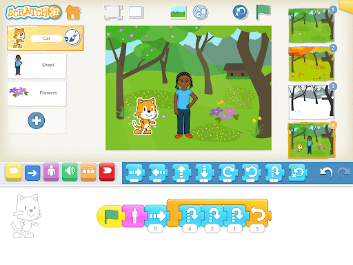 Captura de pantalla de ScratchJr