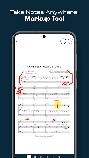Captura de pantalla de Musicnotes Sheet Music Player