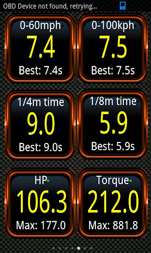 Captura de pantalla de Torque Pro (OBD2 / coche)