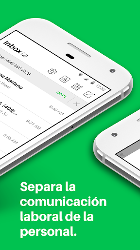 Captura de pantalla de Sideline - 2° núm. de teléfono