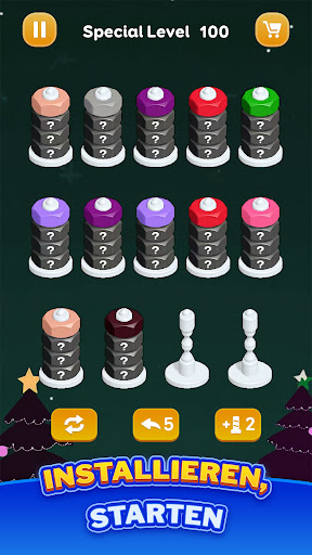 Muttern Sortieren - Farbspiel Screenshot