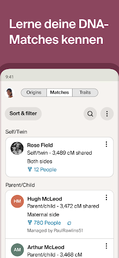 Ancestry: Familie und DNA Screenshot