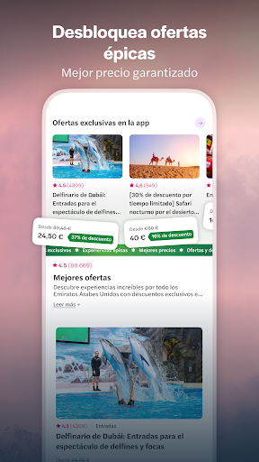 Captura de pantalla de Headout: entradas y tours