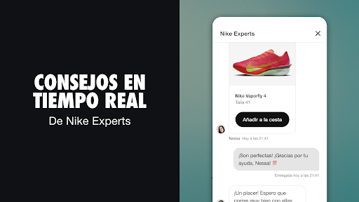 Captura de pantalla de Nike: zapatillas y ropa