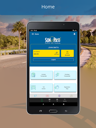 Captura de pantalla de SunPass