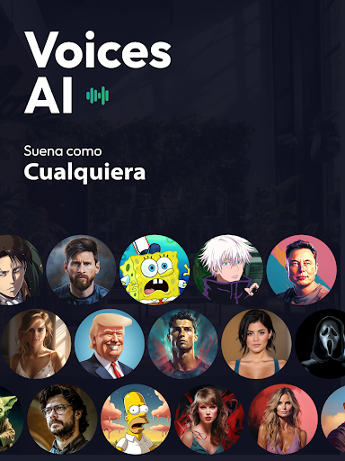 Captura de pantalla de Voices AI: Cambiador de Voz
