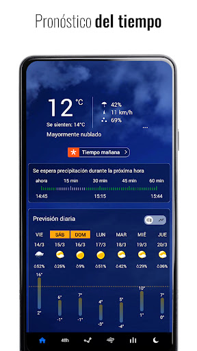 Captura de pantalla de Reloj transparente tiempo Pro