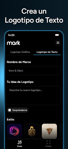 Captura de pantalla de AI Logo Generator - Mark
