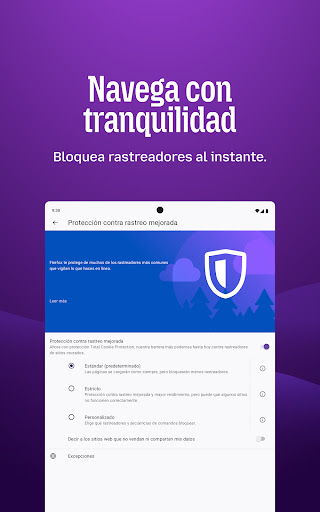 Captura de pantalla de Firefox: navegador privado
