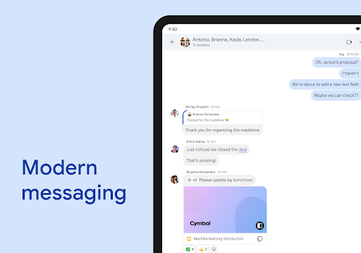 Google Chat screenshot