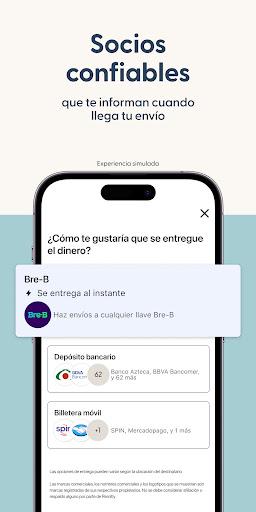Captura de pantalla de Remitly: Envía dinero