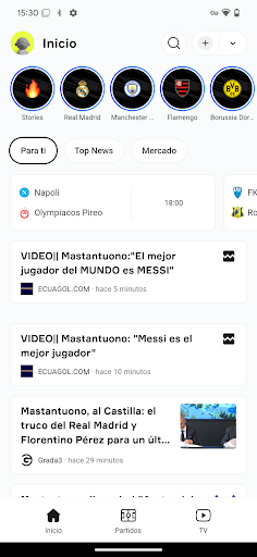 Captura de pantalla de OneFootball Resultados en vivo
