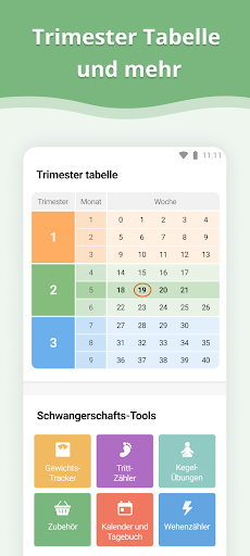 Schwangerschafts-App Screenshot