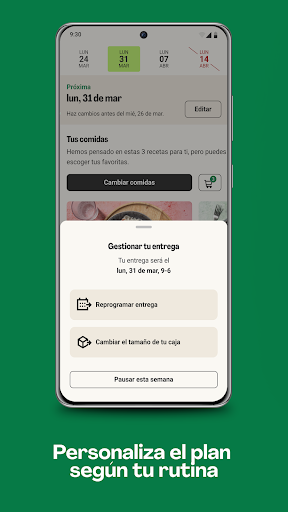 Captura de pantalla de HelloFresh: Kits de recetas
