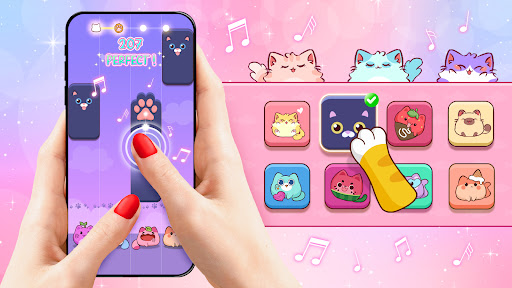 Captura de pantalla de Cat Tiles: Cute Piano Game