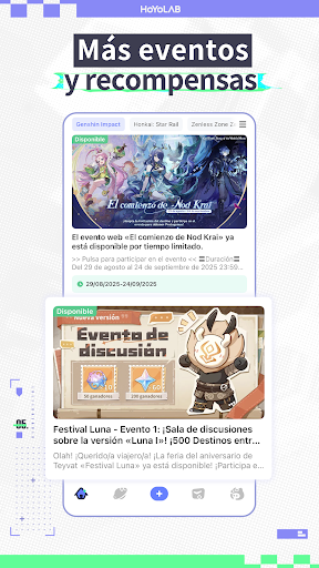 Captura de pantalla de HoYoLAB