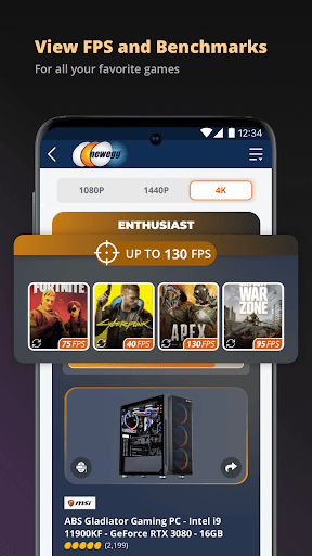 Captura de pantalla de Newegg Mobile