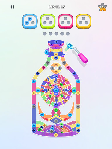 Captura de pantalla de Unscrew Nuts Sort: Pin Puzzle